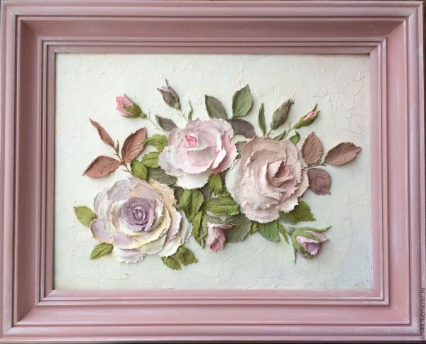 Объемное панно цветы