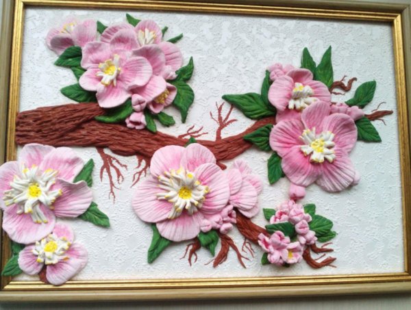 Цветы из соленого теста