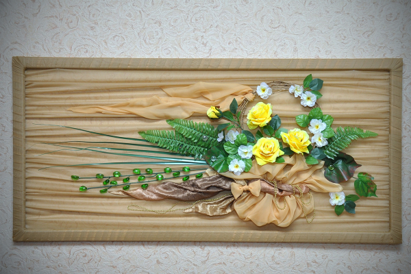 Панно из сухоцветов на стену