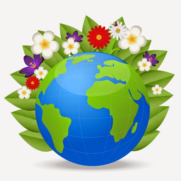 Земной шар в цветах