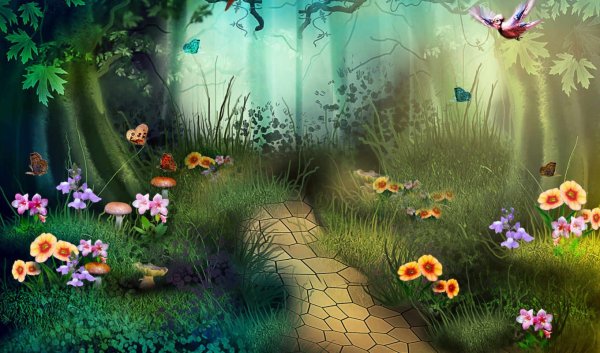 Алиса в стране чудес и сад Дисней