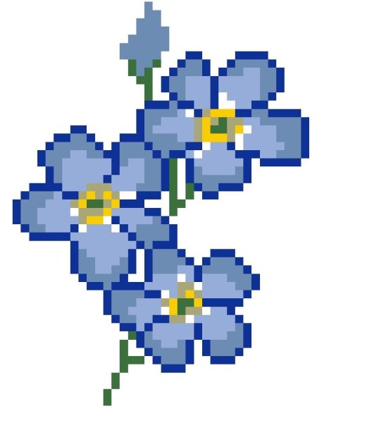 Цветов по клеточкам