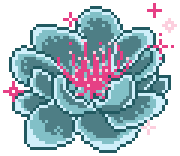 Рисовать по клеточкам цветы