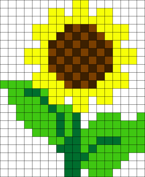 Цветы по клеточкам