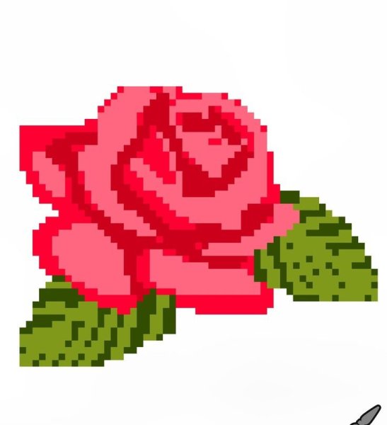 Пиксельный рисунок цветок