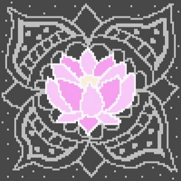 Роза в пикселях