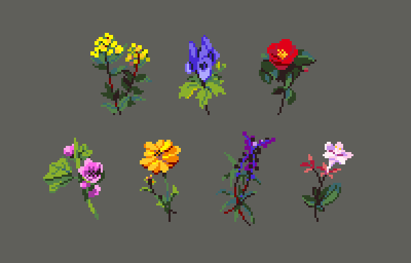Цветочек пиксель