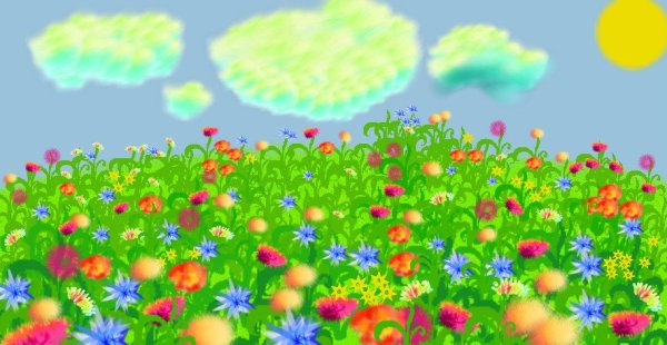 Сказочная Поляна цветов для детей