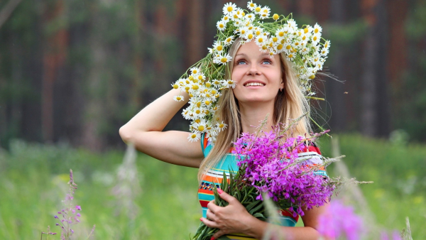 Венок из полевых цветов