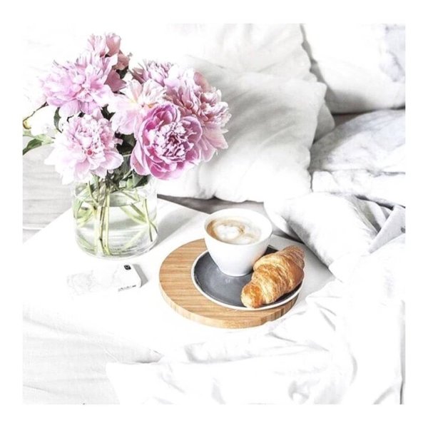 Кофе завтрак цветы