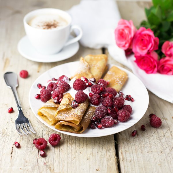 Завтрак и цветы