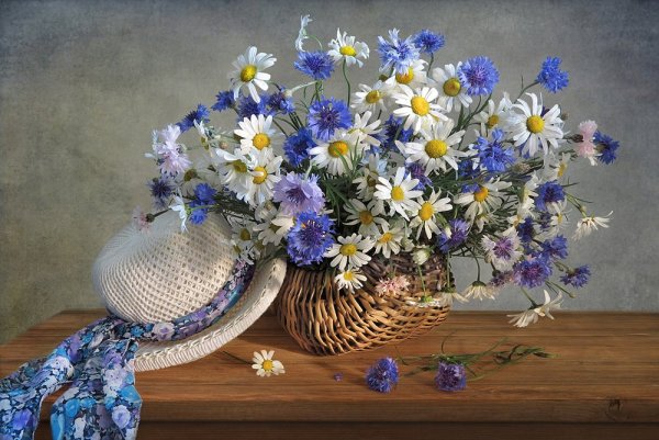 Ромашки и васильки