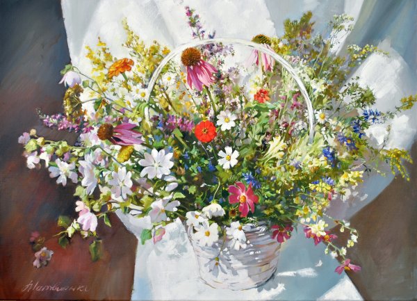 Пижма ромашки васильки