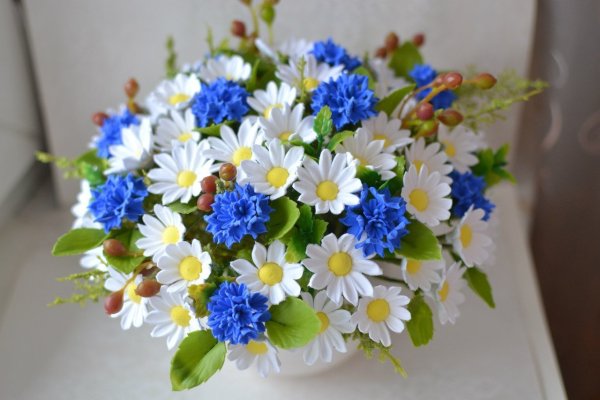 Полевые цветы в вазе