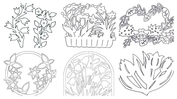 Весенние вытынанки на окна