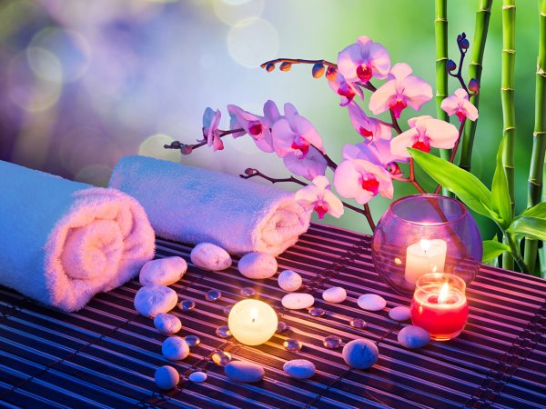 Красивая девушка в спа