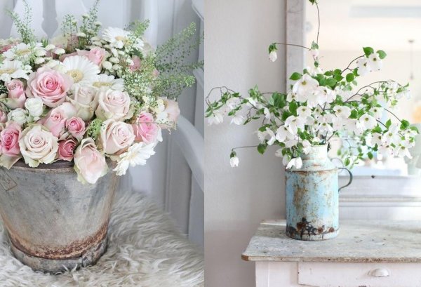 Букет цветов в винтажном стиле