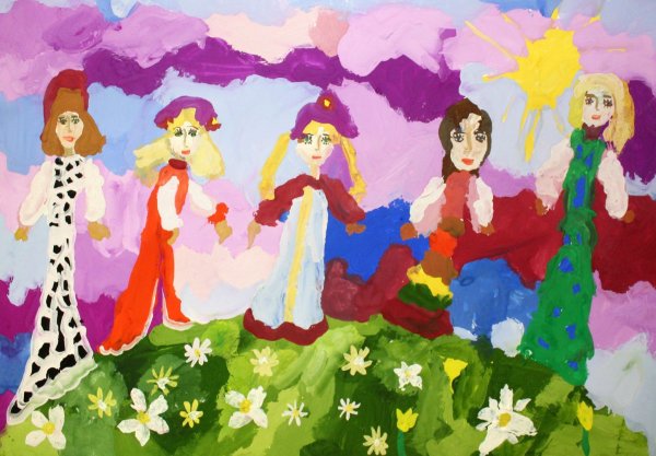 Рисование детьми хоровод