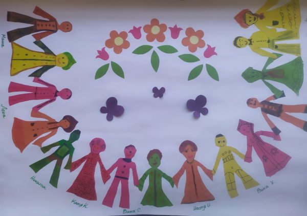 Аппликация хоровод в старшей группе