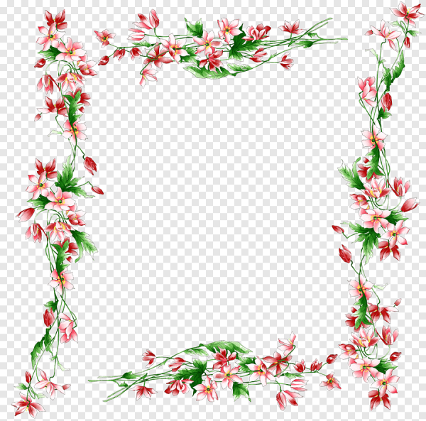 Цветочный орнамент рамка