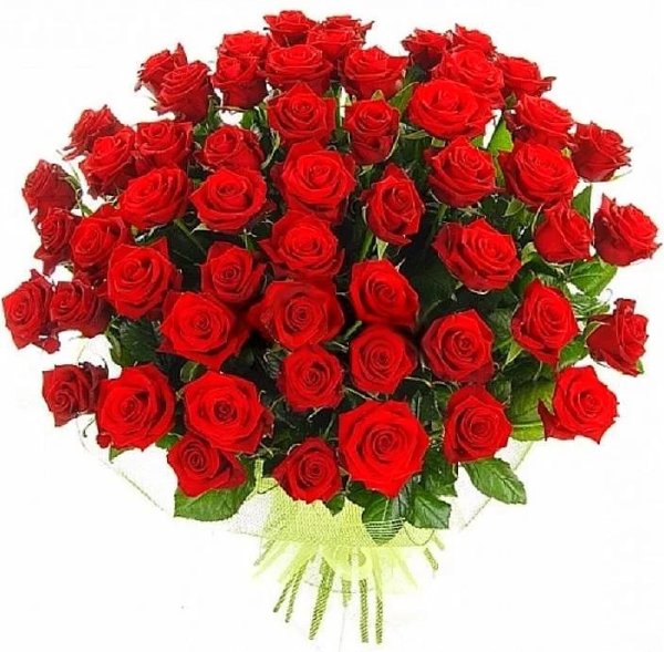 Открытка букет цветов и подарок