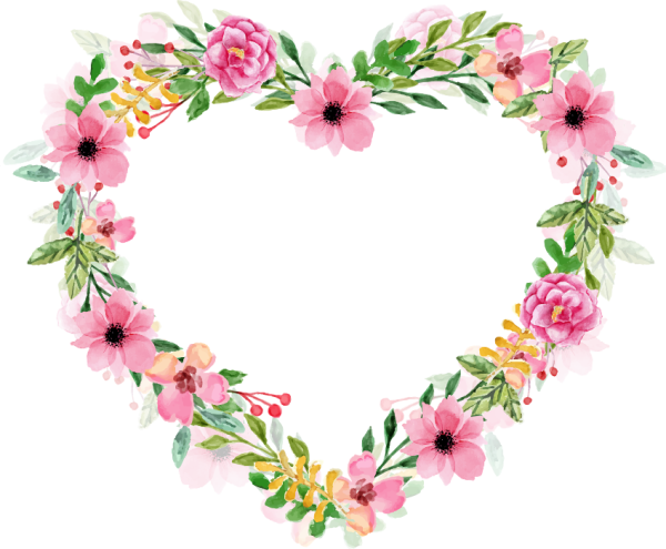 Круглая рамка из цветов