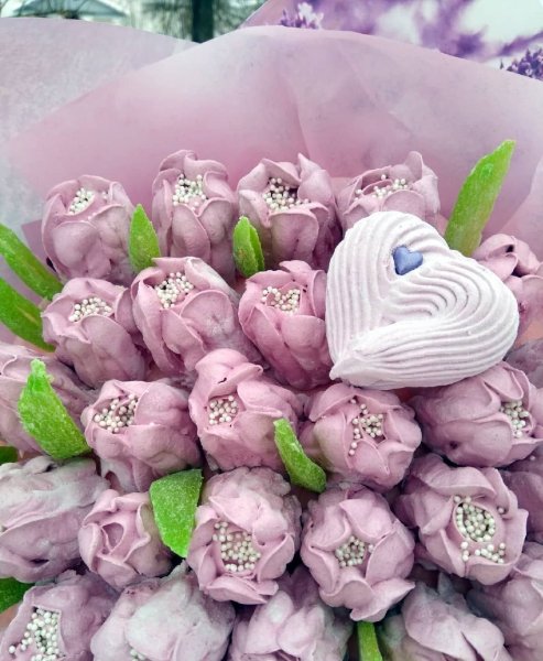 Зефир - бело-розовый