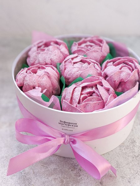 Зефирные розы букет