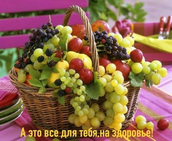 Пожелания с добрым утром с фруктами надписями