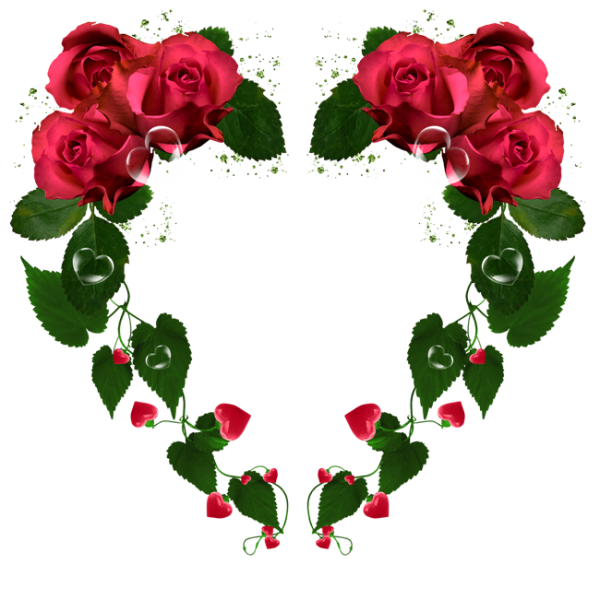 Рамка сердечко из цветов