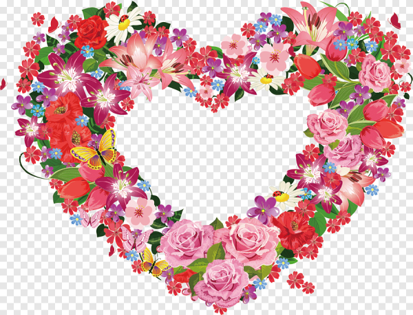 Венок из цветов сердце