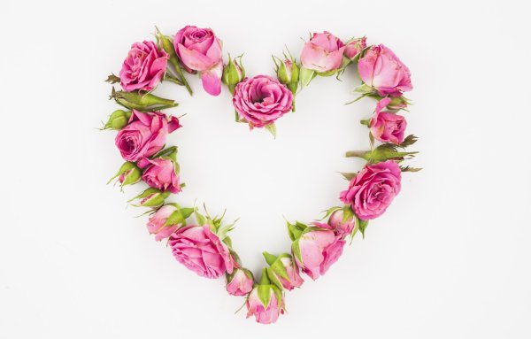 Сердце из цветов