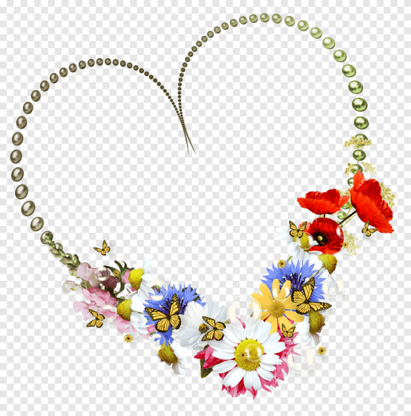 Цветочная рамка сердце