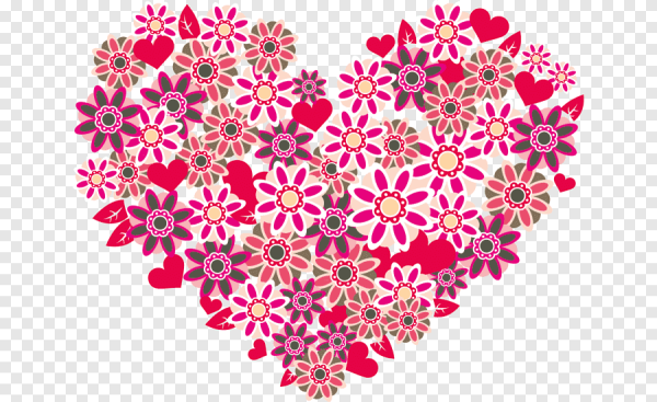 Сердечки цветочки для оформления