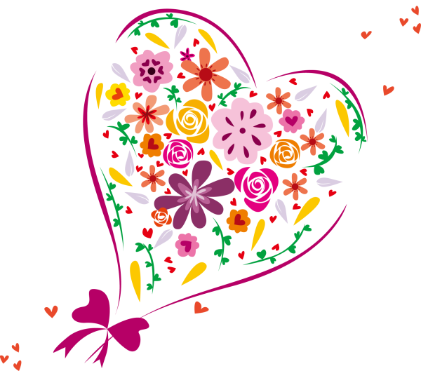 Сердечки цветочки для оформления