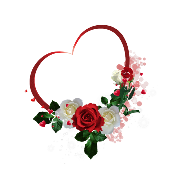 Цветочная рамка сердце