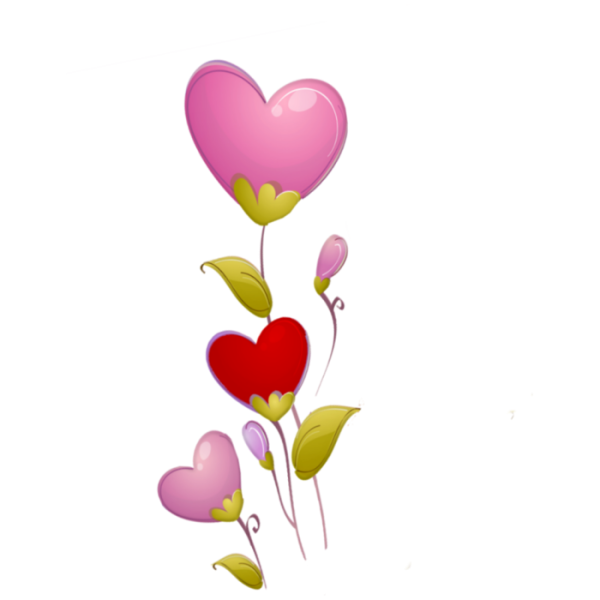 Сердечки цветочки