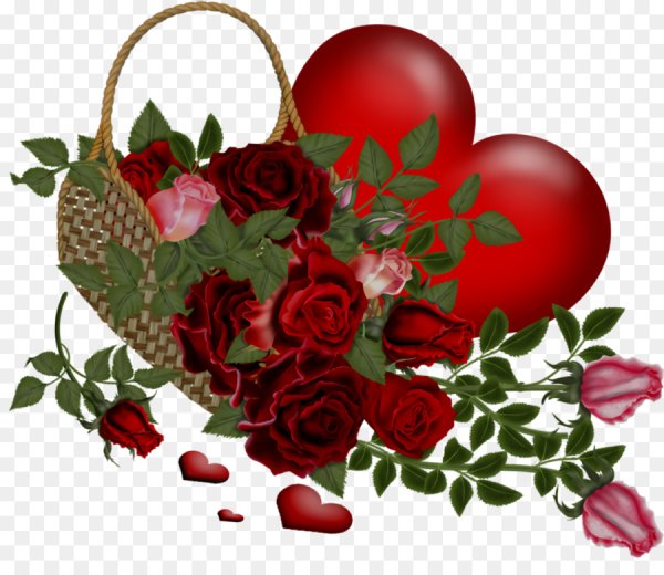 Сердечко с цветами