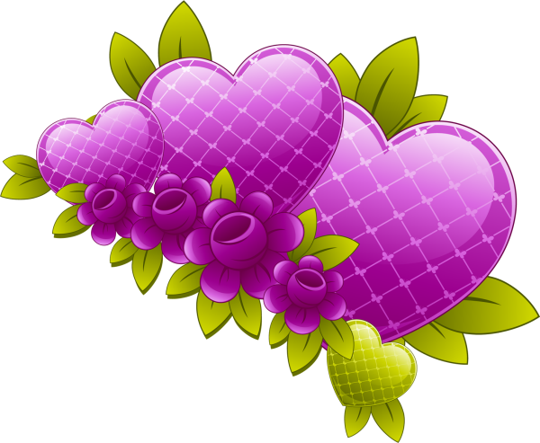 Сердечки цветочки