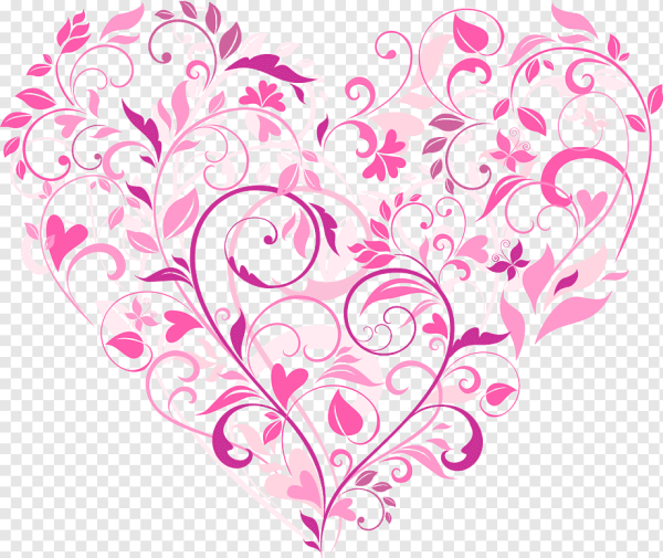 Розовый орнамент на белом фоне