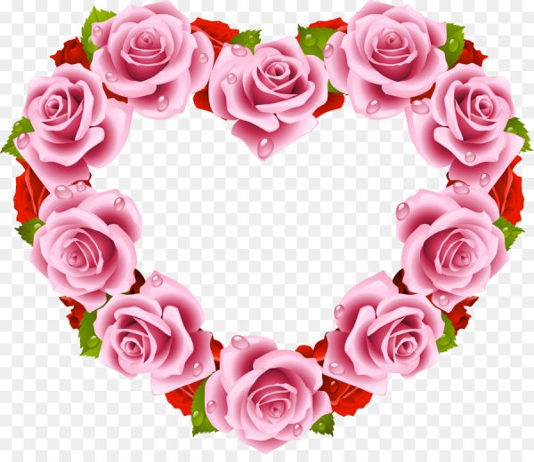 Рамка сердце из цветов