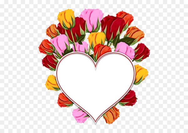 Сердечко с цветочками на день матери