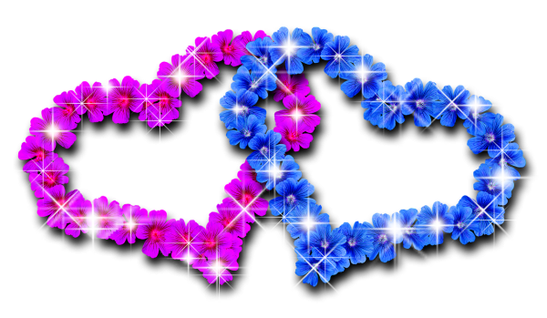 Сердечки цветочки