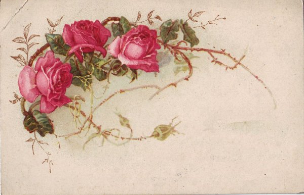 Винтажная открытка с цветами