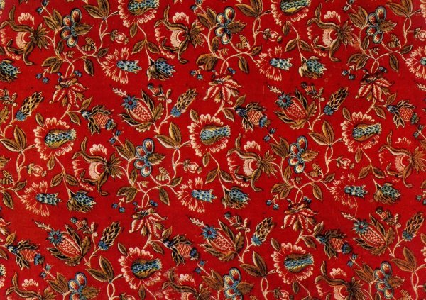 Ткань с красными цветами