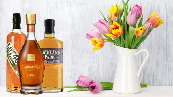 Виски с цветами