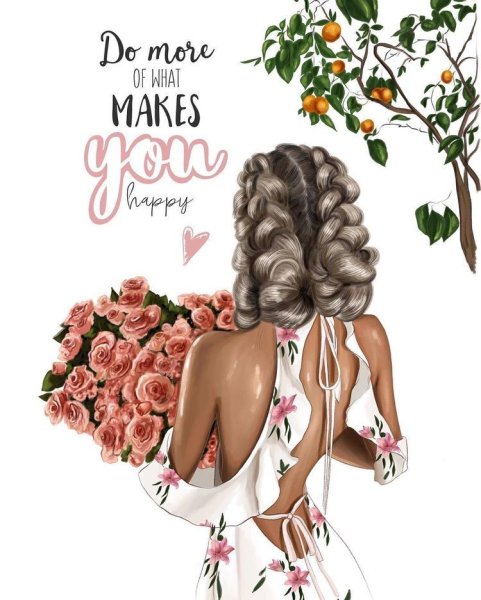 Девушка нарисованная с бабочками