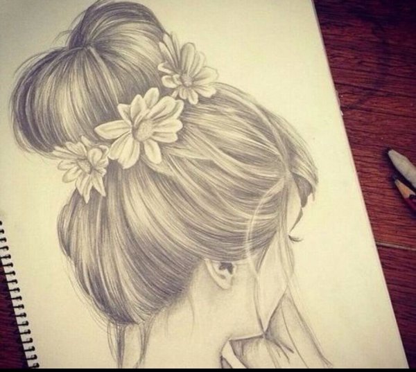 Девушка спиной иллюстрация