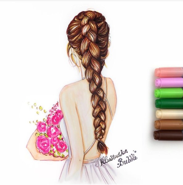 Девушка в платье со спины