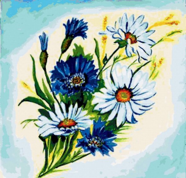 Ромашки и васильки